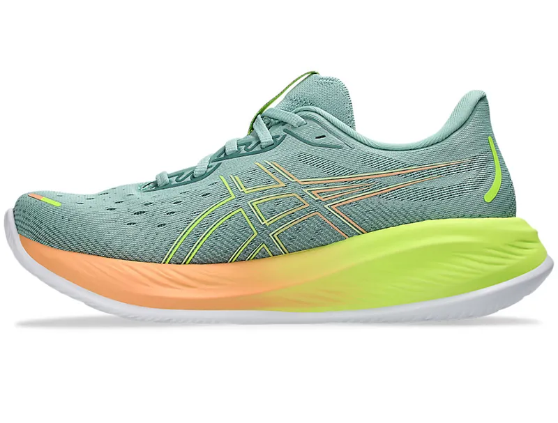 Asics Women's GEL-Cumulus 26 Paris Light Celadon/Safety Yellow-1