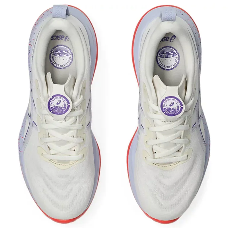 Asics Women's GEL-Cumulus 27 Tokyo Cream/Edo Purple-5