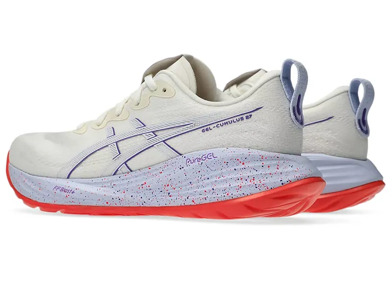 Asics Women's GEL-Cumulus 27 Tokyo Cream/Edo Purple-3