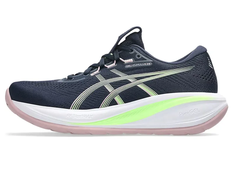 Asics Women's GEL-Cumulus 28 Midnight/Illuminate Green-7