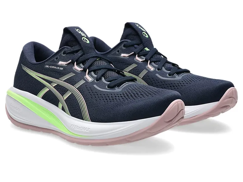 Asics Women's GEL-Cumulus 28 Midnight/Illuminate Green-2