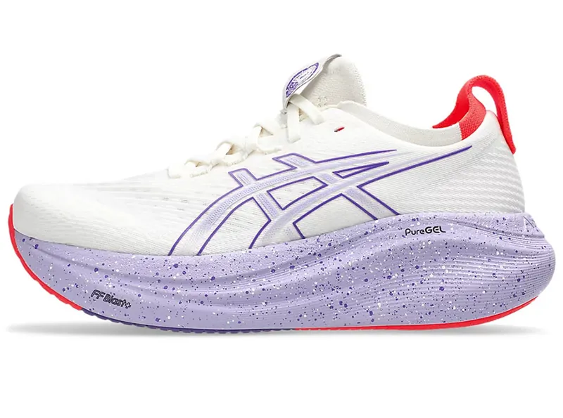Asics Women's GEL-Nimbus 27 Tokyo Cream/Edo Purple-7