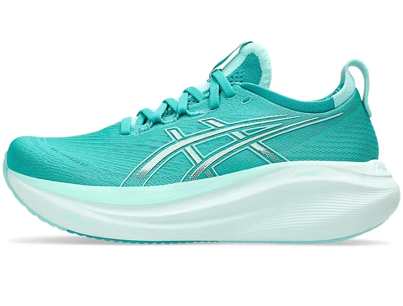 Asics Women's GEL-Nimbus 27 Wave Teal/Illuminate Mint-7