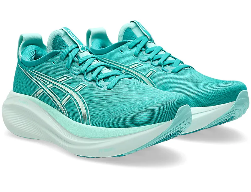 Asics Women's GEL-Nimbus 27 Wave Teal/Illuminate Mint-2
