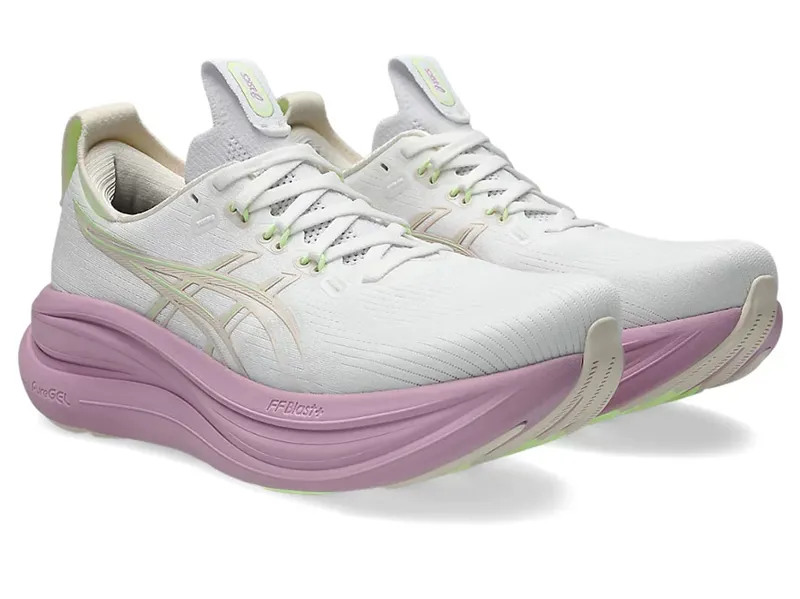 Asics Women's GEL-Nimbus 28 White/Hazy Lilac-2