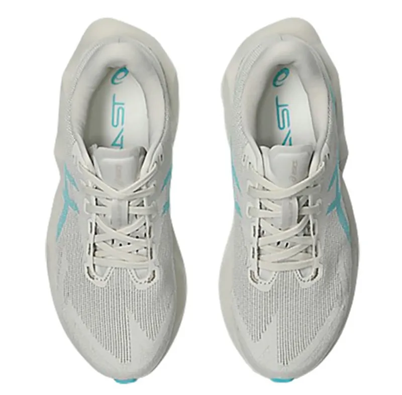 Asics Women's Novablast 6 Soft Oat/Energy Aqua-5
