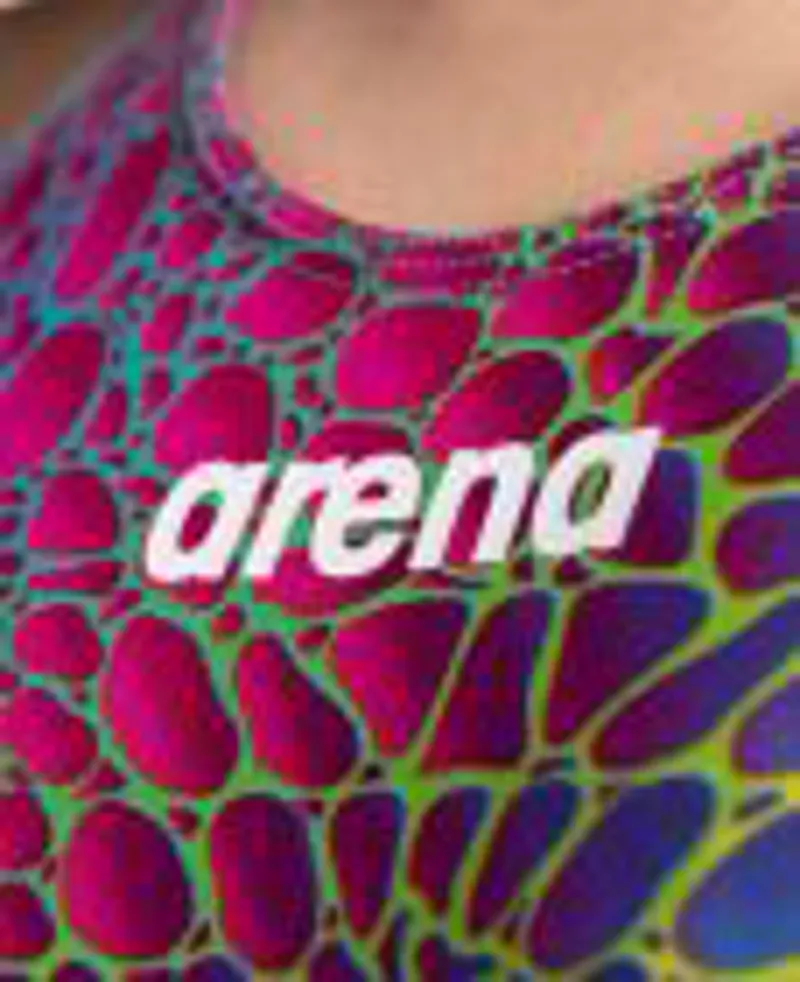 Arena: Limited Edition Womens Powerskin ST Next Caimano Open Back  - Aurora-3