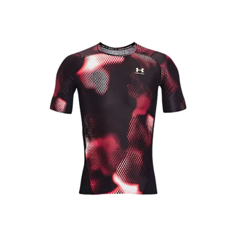Under Armour Men's UA Iso-Chill Compression Printed Short Sleeve Black