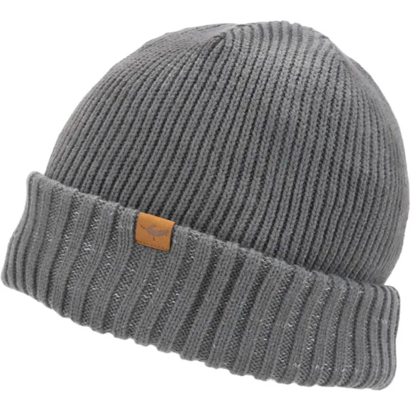 SealSkinz Bacton Waterproof Cold Weather Roll Cuff Beanie Grey