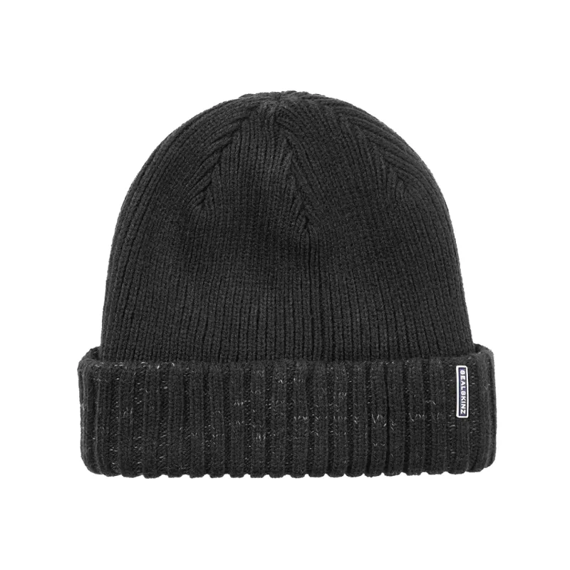 SealSkinz Bacton Waterproof Cold Weather Roll Cuff Beanie Black-2