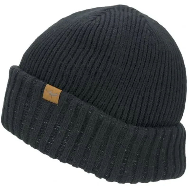 SealSkinz Bacton Waterproof Cold Weather Roll Cuff Beanie Black-1