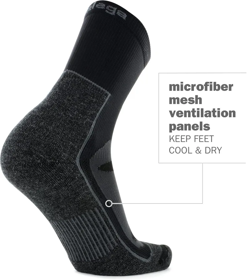 Balega Blister Resist Crew Socks Grey/Black-3