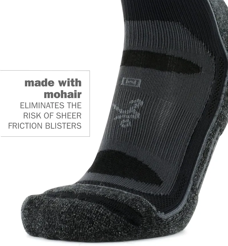 Balega Blister Resist Crew Socks Grey/Black-2