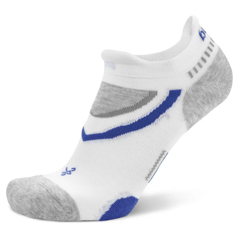 Balega Ultraglide No Show Tab Socks White/Mid Grey-2