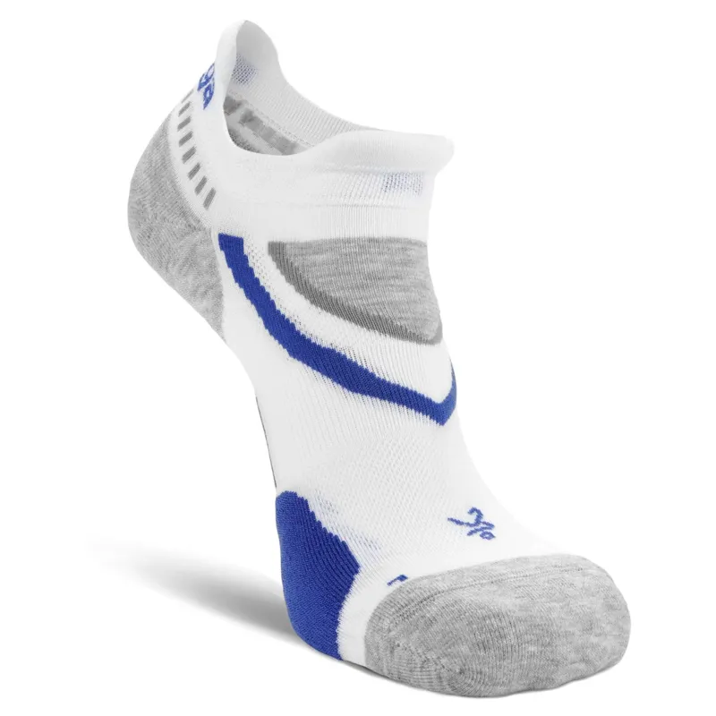 Balega Ultraglide No Show Tab Socks White/Mid Grey-1