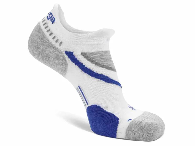 Balega Ultraglide No Show Tab Socks White/Mid Grey