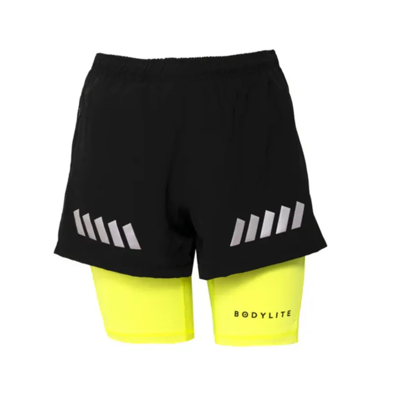 Bodylite Reflective Shorts Neon Yellow