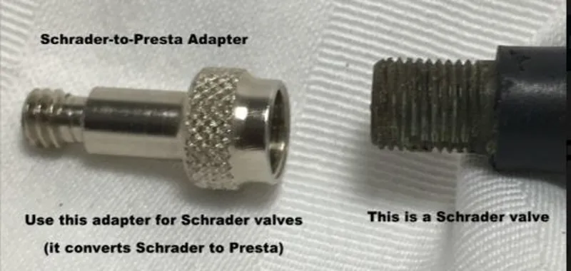 Bolsa Schrader to Presta Brass Valve Adapter-1