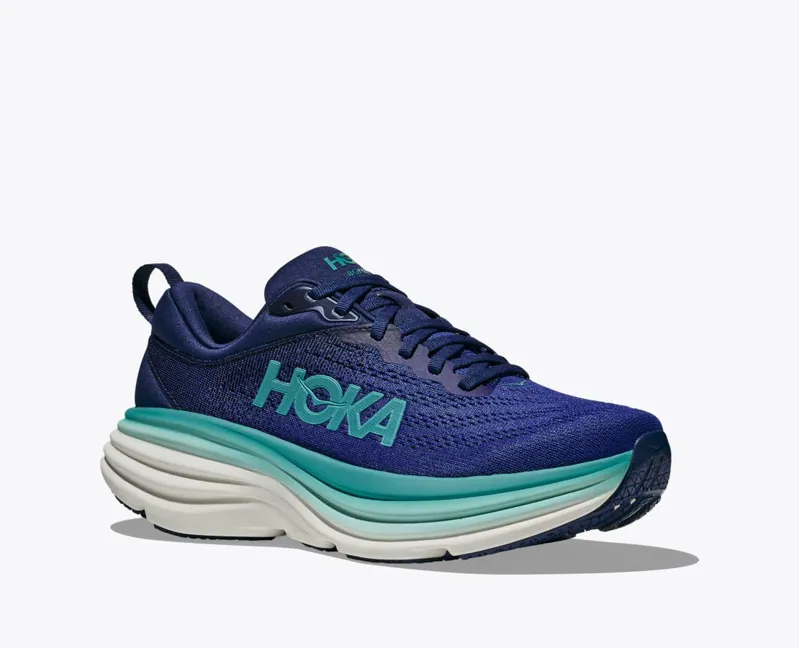 Hoka One One Women's Bondi 8 Running Shoes Bellwether Blue/Evening Sky-4