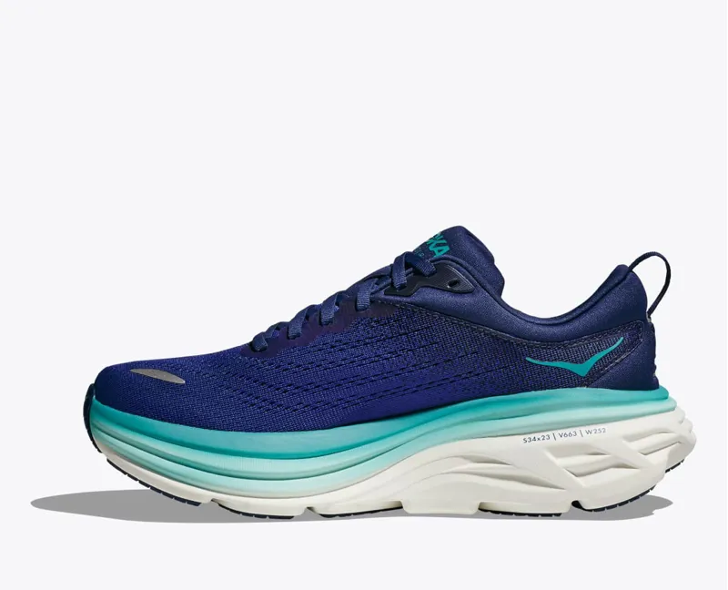 Hoka One One Women's Bondi 8 Running Shoes Bellwether Blue/Evening Sky-1