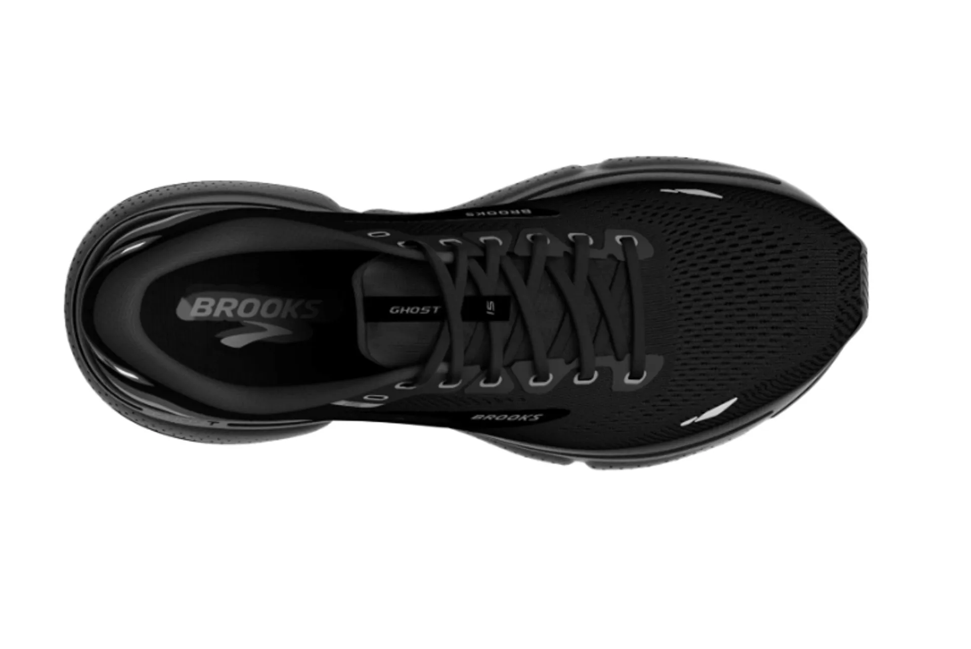 Brooks Ghost 15 Running Shoes Black White Men\'s Size 11.5 Wide 2E Sneakers Brooks Ghost 15 White Black for sale | eBay main image 2