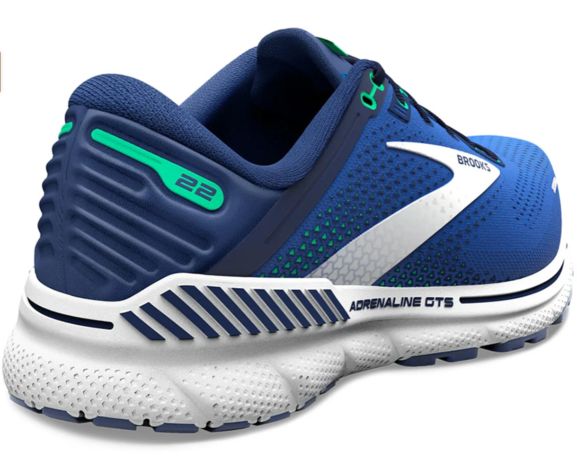 Brooks Adrenaline GTS 22 Mens Size 12 Blue Green White Running Shoes 1103661D482 Brooks Men main image 3