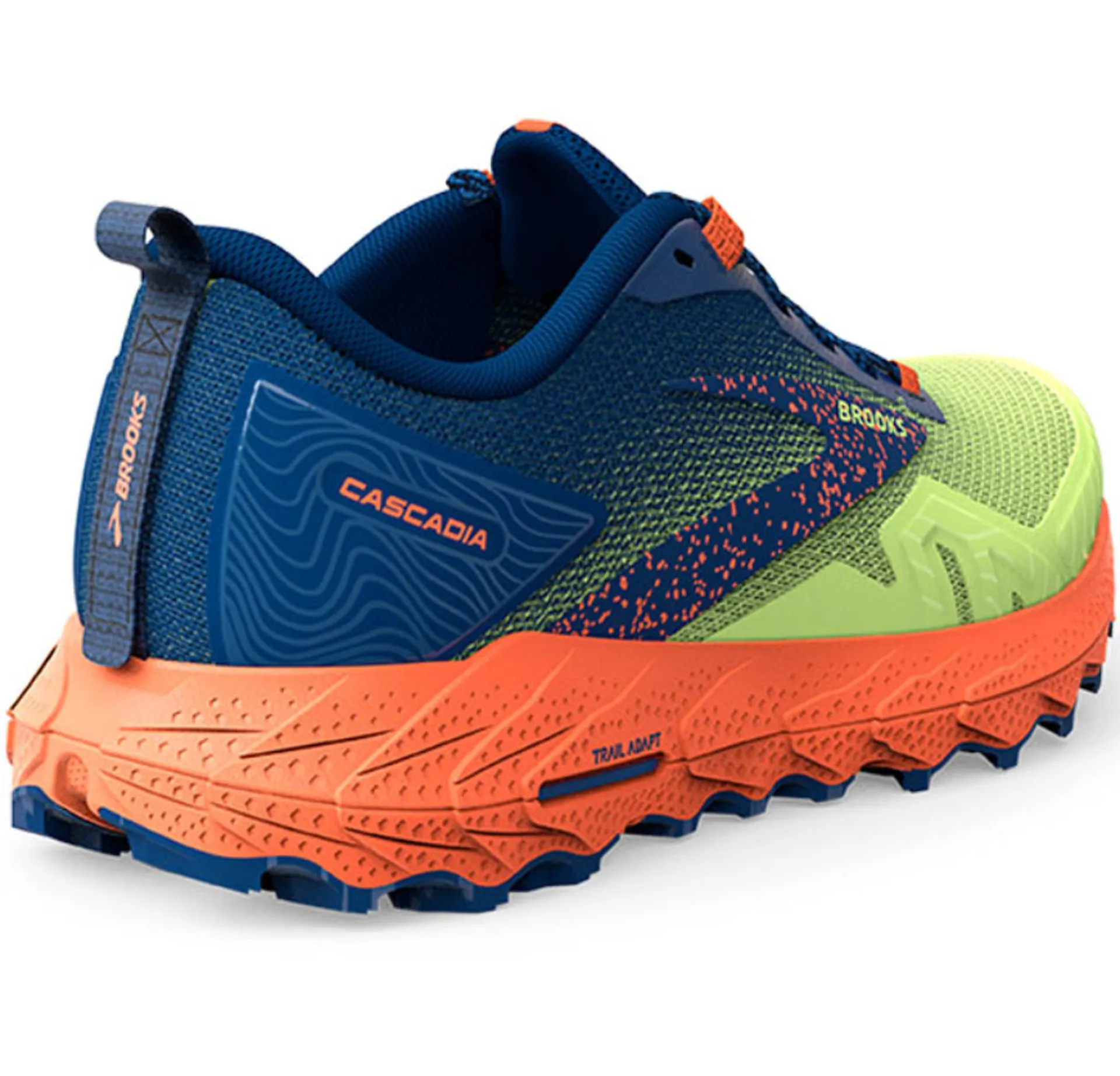 Brooks Men's Cascadia 17 Sharp Green/Navy/Firecracker