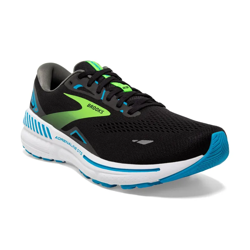 Brooks Adrenaline GTS 23 2E WIDE - Black/Hawaiian Ocean/Green