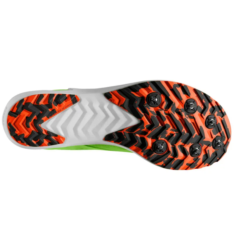 Brooks Draft XC Green Gecko/Red Orange/White-5