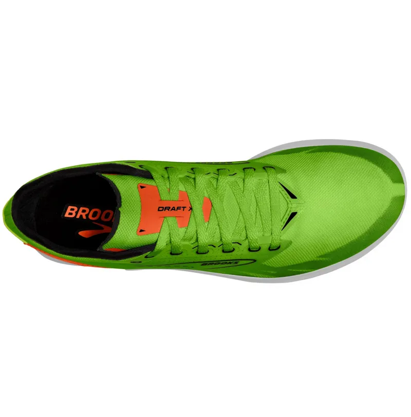 Brooks Draft XC Green Gecko/Red Orange/White-4