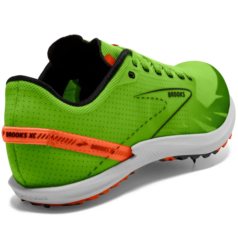 Brooks Draft XC Green Gecko/Red Orange/White-3