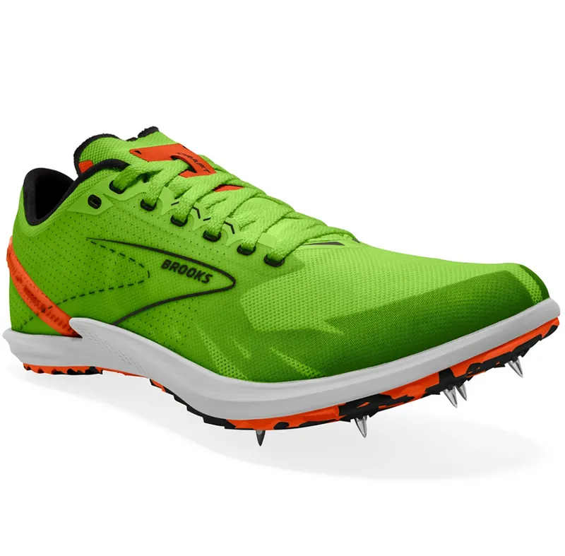 Brooks Draft XC Green Gecko/Red Orange/White-2