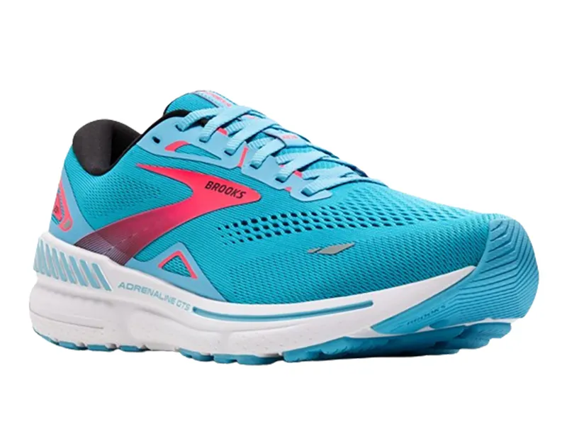 Brooks Men's Adrenaline GTS 23 Crystal Seas/Diva Pink/Black-2