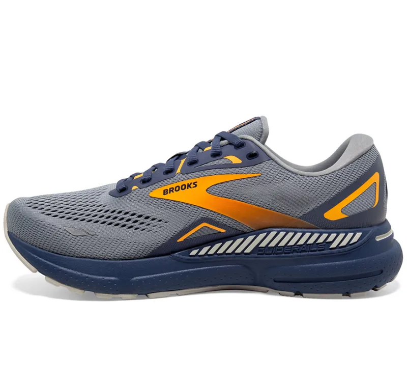 Brooks Men's Adrenaline GTS 23 Grey/Crown Blue/Orange-1