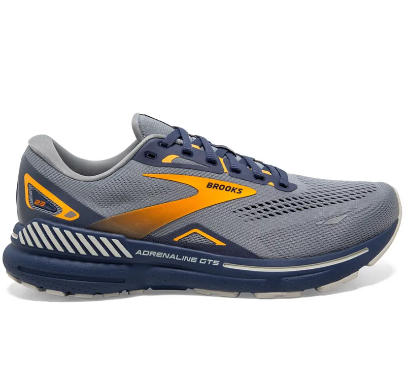Brooks Men's Adrenaline GTS 23 Grey/Crown Blue/Orange