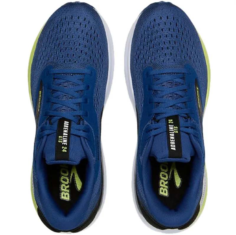 Brooks Men's Adrenaline GTS 24 Navy Peony/Black/Acid Lime-6