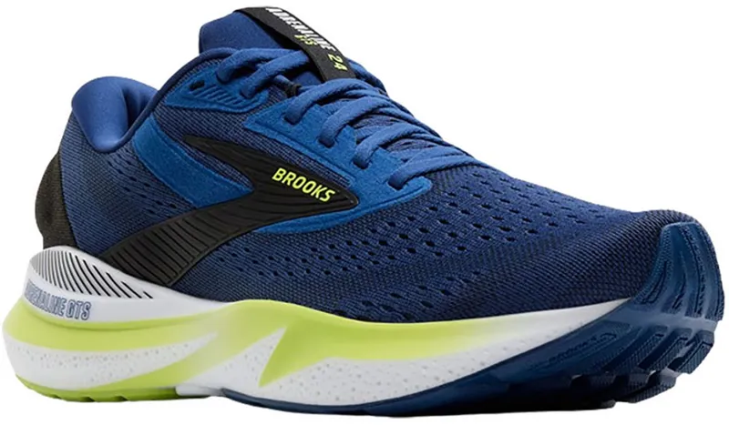 Brooks Men's Adrenaline GTS 24 Navy Peony/Black/Acid Lime-3