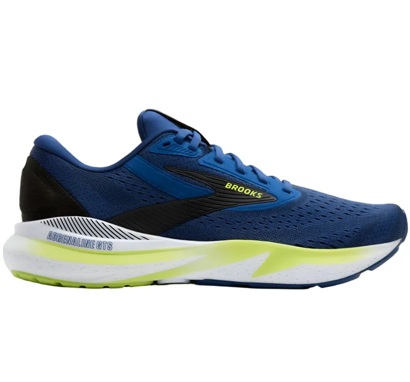 Brooks Men's Adrenaline GTS 24 Navy Peony/Black/Acid Lime