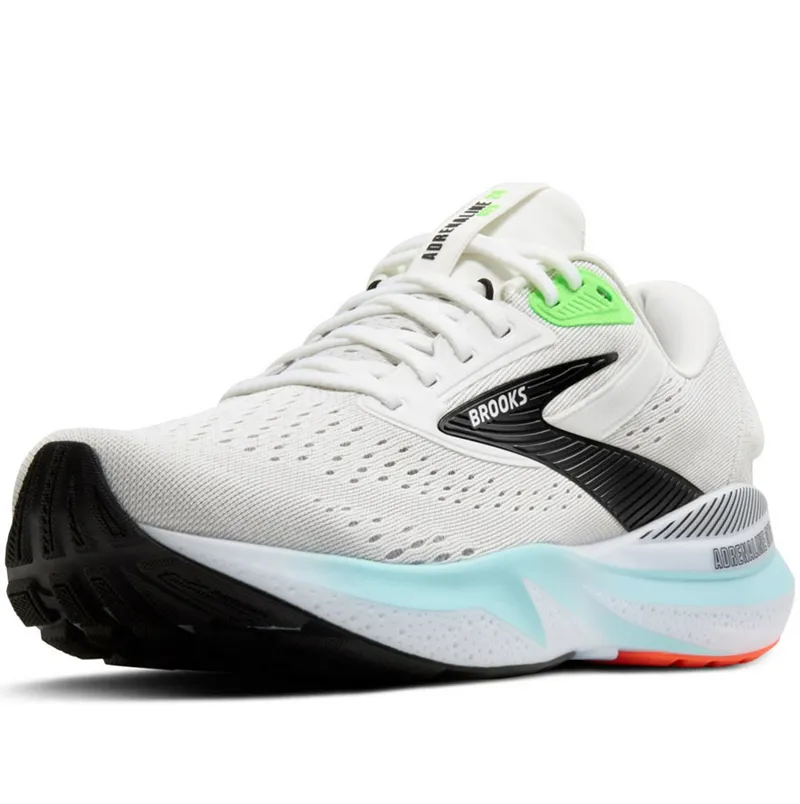 Brooks Men's Adrenaline GTS 24 White/Gecko/Atomizer-3