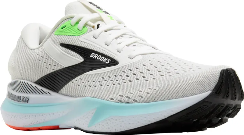 Brooks Men's Adrenaline GTS 24 White/Gecko/Atomizer-2