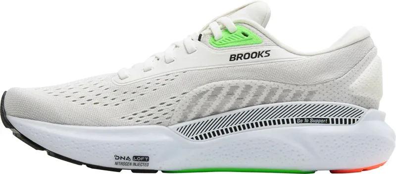 Brooks Men's Adrenaline GTS 24 White/Gecko/Atomizer-1
