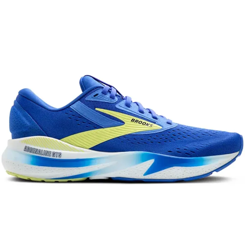 Brooks Men's Adrenaline GTS 24 WIDE - Cobalt/Neo Yellow/Peacoat
