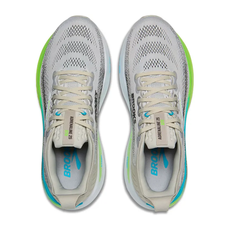 Brooks Men's Adrenaline GTS 25 Oyster/Green Gecko/Blue-5