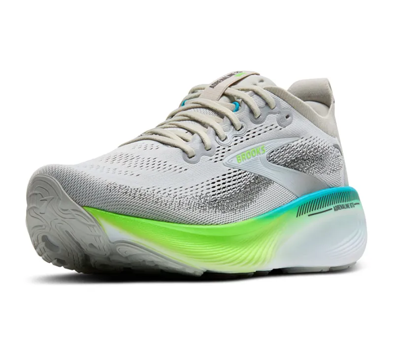 Brooks Men's Adrenaline GTS 25 Oyster/Green Gecko/Blue-3