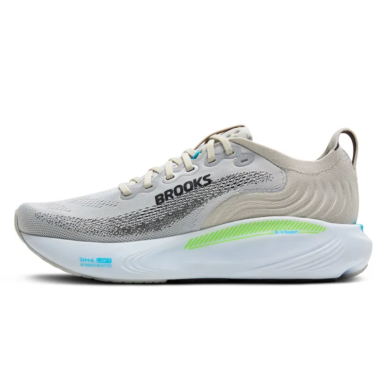 Brooks Men's Adrenaline GTS 25 Oyster/Green Gecko/Blue-1