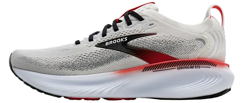Brooks Men's Adrenaline GTS 25 White/Black/Red-1