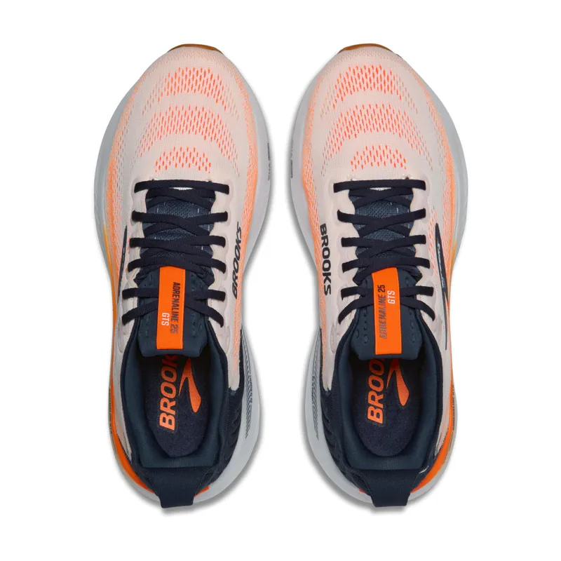 Brooks Men's Adrenaline GTS 25 White/Spellbound/Orange-5