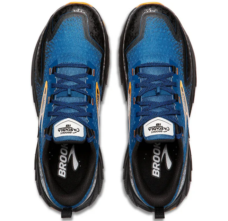 Brooks Men's Cascadia 18 Blue Sapphire/Black/Orange-5