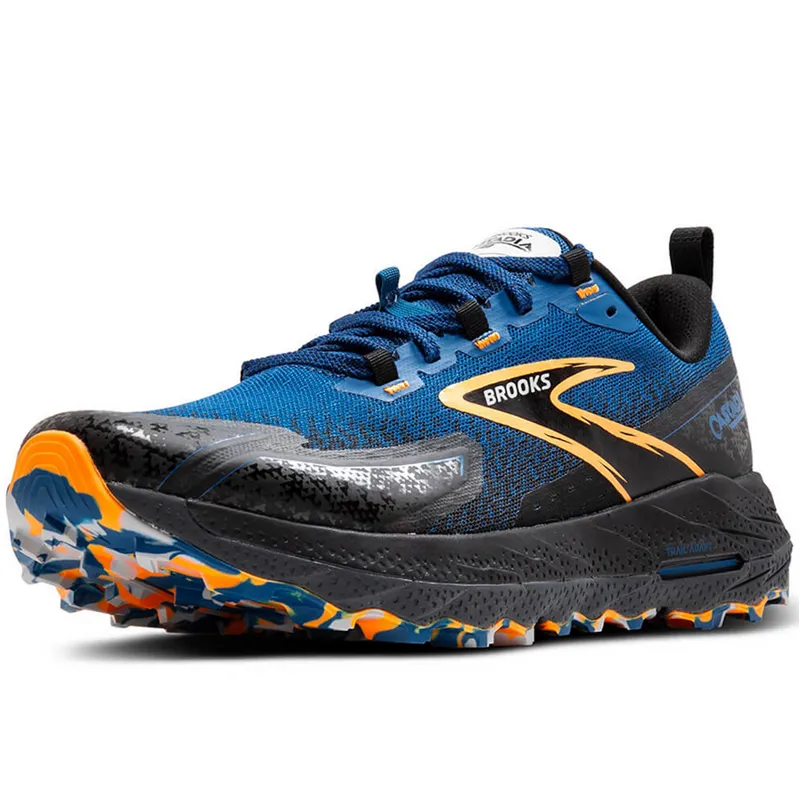 Brooks Men's Cascadia 18 Blue Sapphire/Black/Orange-3
