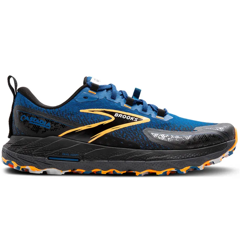 Brooks Men's Cascadia 18 Blue Sapphire/Black/Orange
